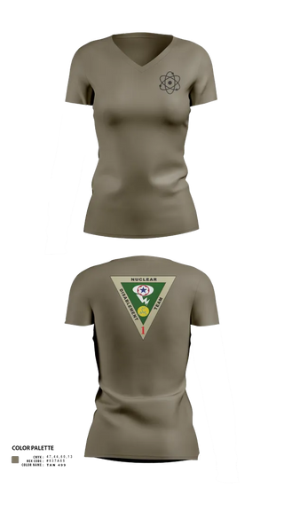 Womens Short Sleeve Vneck Shirt, NDT-1, Army, Teamtime, Team time, sublimation, custom sports apparel, team uniforms, spirit wear, spiritwear, sports uniforms, custom shirts, team store, custom team store, fundraiser sports, apparel fundraiser