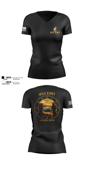 Womens Short Sleeve Vneck Shirt, 452 MED DET, Army, Teamtime, Team time, sublimation, custom sports apparel, team uniforms, spirit wear, spiritwear, sports uniforms, custom shirts, team store, custom team store, fundraiser sports, apparel fundraiser
