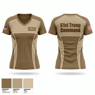 Womens Short Sleeve Vneck Shirt, 61st Troop Command, National Guard, Teamtime, Team time, sublimation, custom sports apparel, team uniforms, spirit wear, spiritwear, sports uniforms, custom shirts, team store, custom team store, fundraiser sports, apparel fundraiser