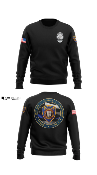 Crew Neck Sweatshirt, Georgetown Police Department, Police, Teamtime, Team time, sublimation, custom sports apparel, team uniforms, spirit wear, spiritwear, sports uniforms, custom shirts, team store, custom team store, fundraiser sports, apparel fundraiser