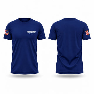 Old School Cotton Feel Shirt, Madison Fire Department, Fire Department, Teamtime, Team time, sublimation, custom sports apparel, team uniforms, spirit wear, spiritwear, sports uniforms, custom shirts, team store, custom team store, fundraiser sports, apparel fundraiser