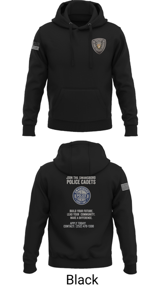 Hoodie, Swansboro police cadets, Police, Teamtime, Team time, sublimation, custom sports apparel, team uniforms, spirit wear, spiritwear, sports uniforms, custom shirts, team store, custom team store, fundraiser sports, apparel fundraiser