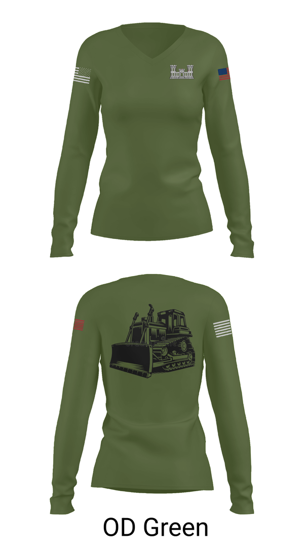 Womens Long Sleeve Vneck Shirt, A co 229th Heavy, , Teamtime, Team time, sublimation, custom sports apparel, team uniforms, spirit wear, spiritwear, sports uniforms, custom shirts, team store, custom team store, fundraiser sports, apparel fundraiser