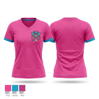 Lone star hippos Women's Short Sleeve V-neck Shirt - 1