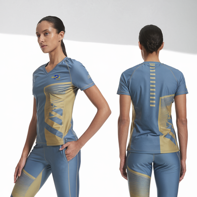 Philo High School Cross Country 92420827 Women's Short Sleeve V-neck Shirt - 1
