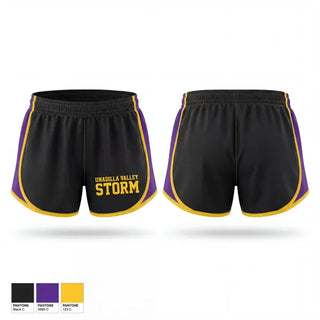 Womens Shorts, Unadilla Valley Storm, Bowling, Teamtime, Team time, sublimation, custom sports apparel, team uniforms, spirit wear, spiritwear, sports uniforms, custom shirts, team store, custom team store, fundraiser sports, apparel fundraiser