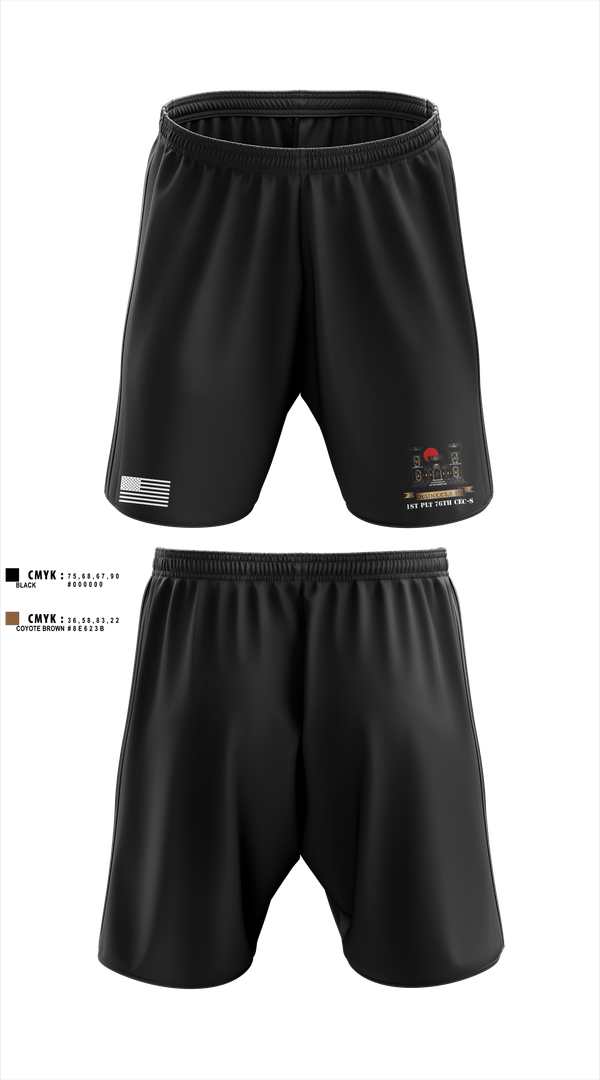 Athletic Shorts With Pockets, 1ST PLT 76TH CEC-S, Army, Teamtime, Team time, sublimation, custom sports apparel, team uniforms, spirit wear, spiritwear, sports uniforms, custom shirts, team store, custom team store, fundraiser sports, apparel fundraiser