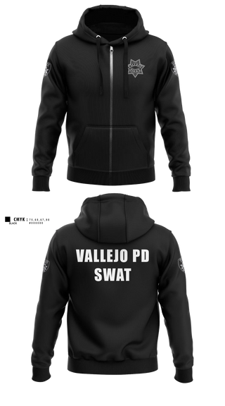 Zip Hoodie, Vallejo PD SWAT, Police, Teamtime, Team time, sublimation, custom sports apparel, team uniforms, spirit wear, spiritwear, sports uniforms, custom shirts, team store, custom team store, fundraiser sports, apparel fundraiser