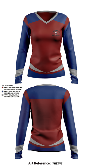 Womens Long Sleeve Vneck Shirt, New Oxford Field Hockey, Field Hockey, Teamtime, Team time, sublimation, custom sports apparel, team uniforms, spirit wear, spiritwear, sports uniforms, custom shirts, team store, custom team store, fundraiser sports, apparel fundraiser