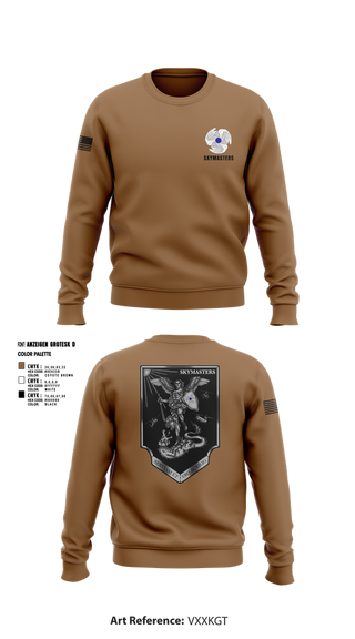 Crew Neck Sweatshirt, 1-222 Aviaition Regiment, Army, Teamtime, Team time, sublimation, custom sports apparel, team uniforms, spirit wear, spiritwear, sports uniforms, custom shirts, team store, custom team store, fundraiser sports, apparel fundraiser