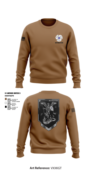 1-222 Aviation Regiment Crew Neck Sweatshirt - 8