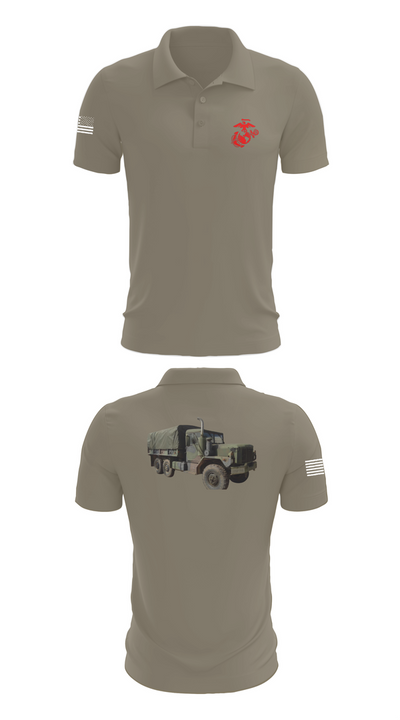 H&S Battalion HQ CO Station Motor T 63932738 Short Sleeve Performance Polo - 67