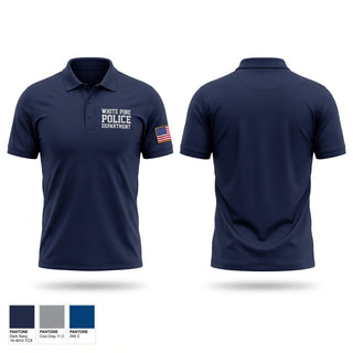 Short Sleeve Performance Polo, White Pine Police Department, Police, Teamtime, Team time, sublimation, custom sports apparel, team uniforms, spirit wear, spiritwear, sports uniforms, custom shirts, team store, custom team store, fundraiser sports, apparel fundraiser