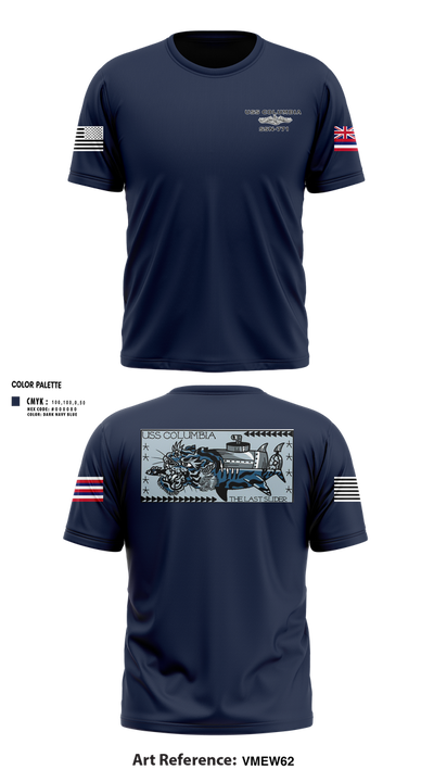 USS Columbia 84322120 Short Sleeve Performance Shirt - 60