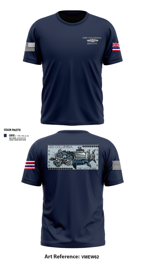 Short Sleeve Performance Shirt, USS Columbia, , Teamtime, Team time, sublimation, custom sports apparel, team uniforms, spirit wear, spiritwear, sports uniforms, custom shirts, team store, custom team store, fundraiser sports, apparel fundraiser