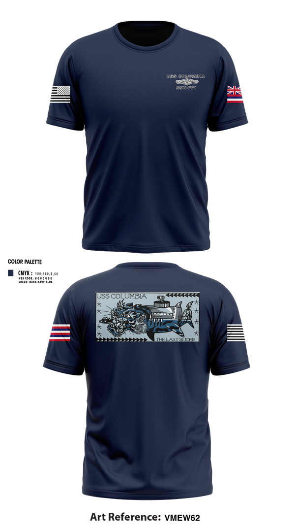 Short Sleeve Performance Shirt, USS Columbia, , Teamtime, Team time, sublimation, custom sports apparel, team uniforms, spirit wear, spiritwear, sports uniforms, custom shirts, team store, custom team store, fundraiser sports, apparel fundraiser