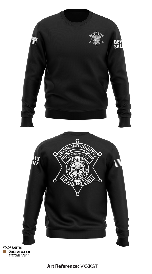 Crew Neck Sweatshirt, Richland County Sheriff's Department Training Unit, Police, Teamtime, Team time, sublimation, custom sports apparel, team uniforms, spirit wear, spiritwear, sports uniforms, custom shirts, team store, custom team store, fundraiser sports, apparel fundraiser