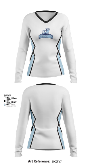 Womens Long Sleeve Vneck Shirt, West Orange Mountaineers Basketball, Women's Basketball, Teamtime, Team time, sublimation, custom sports apparel, team uniforms, spirit wear, spiritwear, sports uniforms, custom shirts, team store, custom team store, fundraiser sports, apparel fundraiser