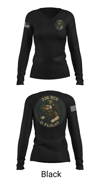 Womens Long Sleeve Vneck Shirt, 336 RCS D Flight, , Teamtime, Team time, sublimation, custom sports apparel, team uniforms, spirit wear, spiritwear, sports uniforms, custom shirts, team store, custom team store, fundraiser sports, apparel fundraiser