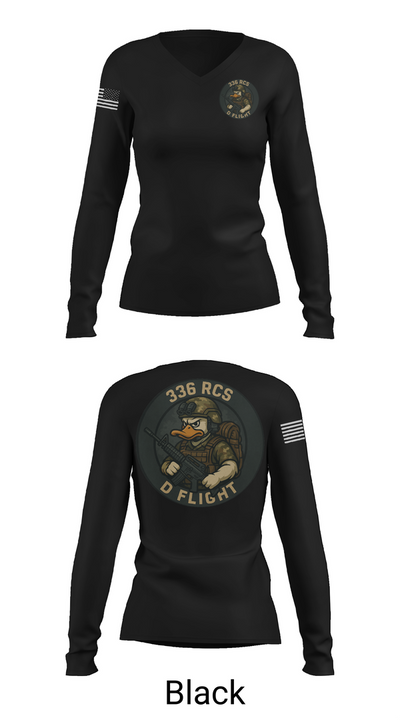 336 RCS D Flight 26202235 Women's Long Sleeve V-neck Shirt - 37