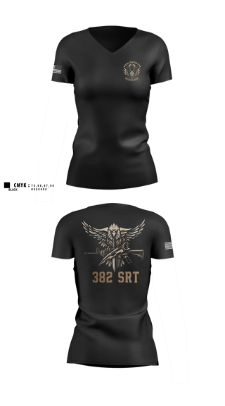 Womens Short Sleeve Vneck Shirt, 382 Special Reaction Team, Army, Teamtime, Team time, sublimation, custom sports apparel, team uniforms, spirit wear, spiritwear, sports uniforms, custom shirts, team store, custom team store, fundraiser sports, apparel fundraiser