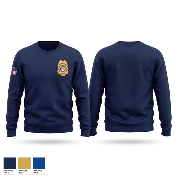 Crew Neck Sweatshirt, Office of School Safety, Police, Teamtime, Team time, sublimation, custom sports apparel, team uniforms, spirit wear, spiritwear, sports uniforms, custom shirts, team store, custom team store, fundraiser sports, apparel fundraiser