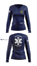 Giles Lifesaving & Rescue Squad 65389268 Women's Long Sleeve V-neck Shirt - 1