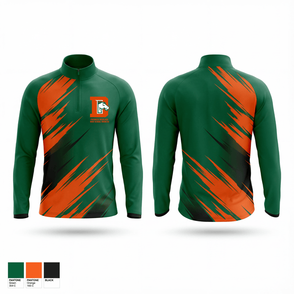Quarter Zip Jacket, Fredrick Douglass High School Broncos, Baseball, Teamtime, Team time, sublimation, custom sports apparel, team uniforms, spirit wear, spiritwear, sports uniforms, custom shirts, team store, custom team store, fundraiser sports, apparel fundraiser