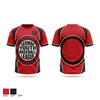 Soft Poly Tee Cotton Like Feel, German youth baseball league, Baseball, Teamtime, Team time, sublimation, custom sports apparel, team uniforms, spirit wear, spiritwear, sports uniforms, custom shirts, team store, custom team store, fundraiser sports, apparel fundraiser