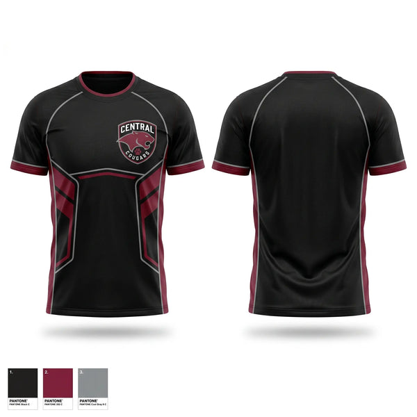 Soft Poly Tee Cotton Like Feel, Cougars, Men's Soccer, Teamtime, Team time, sublimation, custom sports apparel, team uniforms, spirit wear, spiritwear, sports uniforms, custom shirts, team store, custom team store, fundraiser sports, apparel fundraiser