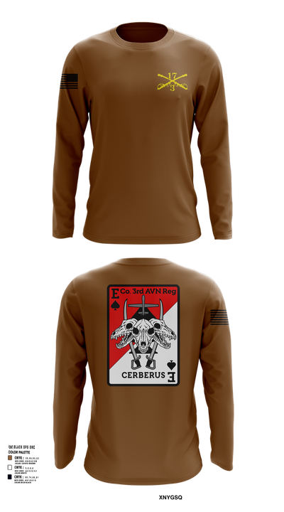 E CO 3RD AVN REGT 35766717 Long Sleeve Performance Shirt 103