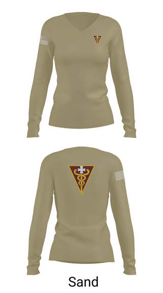Womens Long Sleeve Vneck Shirt, 3D THEATER MEDICAL COMMAND, , Teamtime, Team time, sublimation, custom sports apparel, team uniforms, spirit wear, spiritwear, sports uniforms, custom shirts, team store, custom team store, fundraiser sports, apparel fundraiser