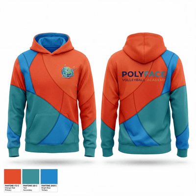 PolyFace Volleyball Academy 35674273 Zip Hoodie - 1