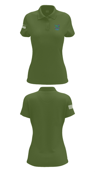 Womens Short Sleeve Performance Polo, 130 FAB, Army, Teamtime, Team time, sublimation, custom sports apparel, team uniforms, spirit wear, spiritwear, sports uniforms, custom shirts, team store, custom team store, fundraiser sports, apparel fundraiser