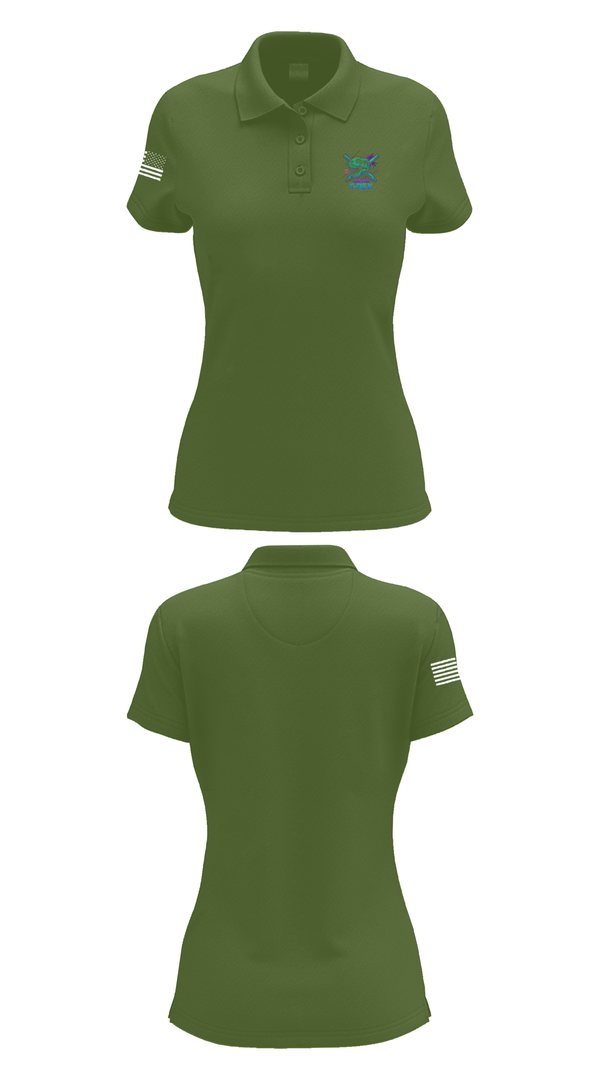 Womens Short Sleeve Performance Polo, 130 FAB, Army, Teamtime, Team time, sublimation, custom sports apparel, team uniforms, spirit wear, spiritwear, sports uniforms, custom shirts, team store, custom team store, fundraiser sports, apparel fundraiser