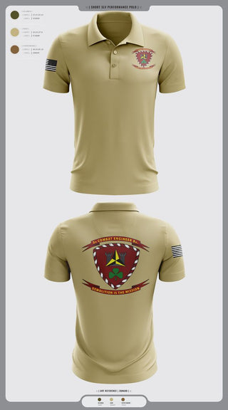Short Sleeve Performance Polo, 3d Combat Engineer Battalion, , Teamtime, Team time, sublimation, custom sports apparel, team uniforms, spirit wear, spiritwear, sports uniforms, custom shirts, team store, custom team store, fundraiser sports, apparel fundraiser