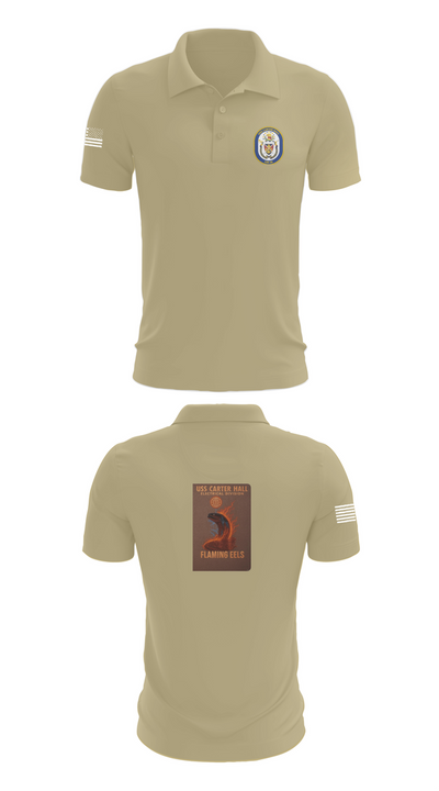 Uss Carter Hall 96042318 Short Sleeve Performance Polo - 83