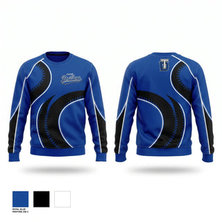 Crew Neck Sweatshirt, Texas Drillers, Baseball, Teamtime, Team time, sublimation, custom sports apparel, team uniforms, spirit wear, spiritwear, sports uniforms, custom shirts, team store, custom team store, fundraiser sports, apparel fundraiser
