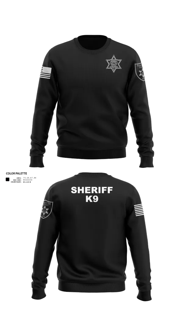 Crew Neck Sweatshirt, Fayette County Sheriff WV, Police, Teamtime, Team time, sublimation, custom sports apparel, team uniforms, spirit wear, spiritwear, sports uniforms, custom shirts, team store, custom team store, fundraiser sports, apparel fundraiser