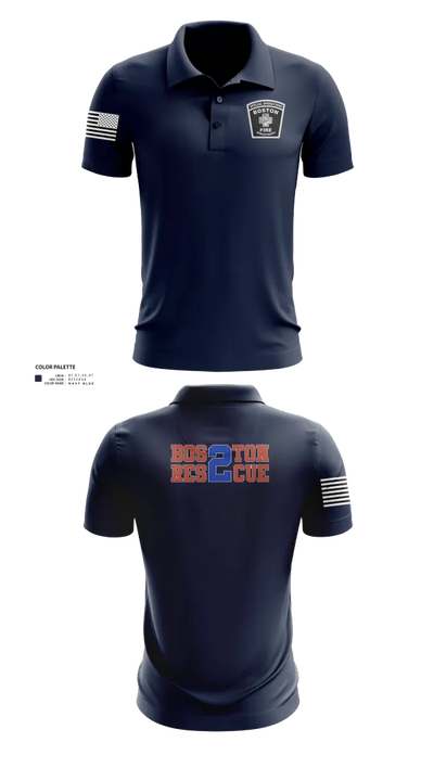 Boston Fire Department 36118843 Short Sleeve Performance Polo - 50