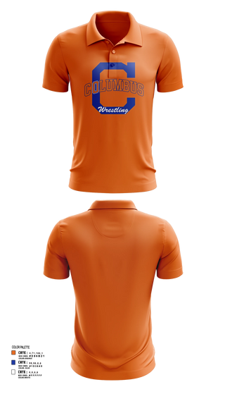 Short Sleeve Performance Polo, Columbus High School Wrestling, Wrestling, Teamtime, Team time, sublimation, custom sports apparel, team uniforms, spirit wear, spiritwear, sports uniforms, custom shirts, team store, custom team store, fundraiser sports, apparel fundraiser