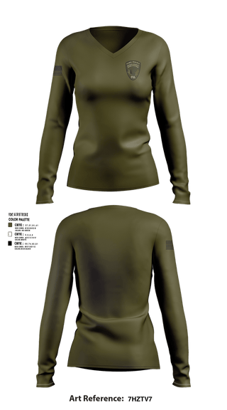 Womens Long Sleeve Vneck Shirt, Bucks County Park Police, Police, Teamtime, Team time, sublimation, custom sports apparel, team uniforms, spirit wear, spiritwear, sports uniforms, custom shirts, team store, custom team store, fundraiser sports, apparel fundraiser
