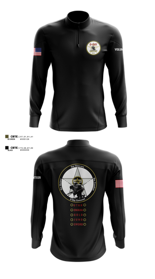 Quarter Zip Jacket, D-Day Ohio, Inc, , Teamtime, Team time, sublimation, custom sports apparel, team uniforms, spirit wear, spiritwear, sports uniforms, custom shirts, team store, custom team store, fundraiser sports, apparel fundraiser