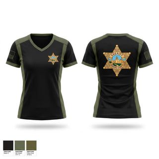 Womens Short Sleeve Vneck Shirt, Camarillo Special Enforcement Unit, Police, Teamtime, Team time, sublimation, custom sports apparel, team uniforms, spirit wear, spiritwear, sports uniforms, custom shirts, team store, custom team store, fundraiser sports, apparel fundraiser
