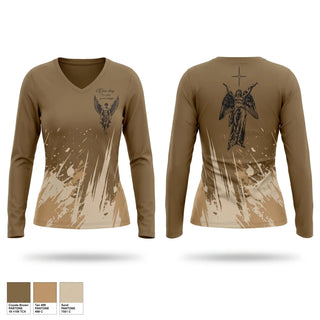 Womens Long Sleeve Vneck Shirt, Bandits, Wrestling, Teamtime, Team time, sublimation, custom sports apparel, team uniforms, spirit wear, spiritwear, sports uniforms, custom shirts, team store, custom team store, fundraiser sports, apparel fundraiser