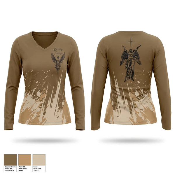 Womens Long Sleeve Vneck Shirt, Bandits, Wrestling, Teamtime, Team time, sublimation, custom sports apparel, team uniforms, spirit wear, spiritwear, sports uniforms, custom shirts, team store, custom team store, fundraiser sports, apparel fundraiser