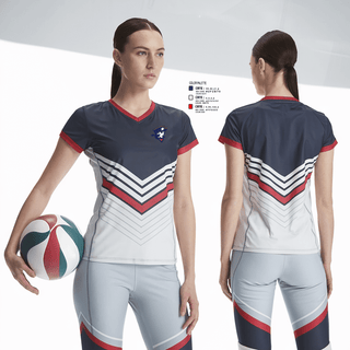 Womens Short Sleeve Vneck Shirt, Kate Duncan Smith DAR School Volleyball, Women's Volleyball, Teamtime, Team time, sublimation, custom sports apparel, team uniforms, spirit wear, spiritwear, sports uniforms, custom shirts, team store, custom team store, fundraiser sports, apparel fundraiser