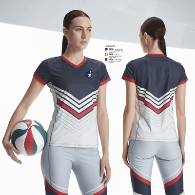 Kate Duncan Smith DAR School Volleyball 52095920 Women's Short Sleeve V-neck Shirt - 44