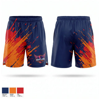 Track Shorts, Heartland Flyers, Track & Field, Teamtime, Team time, sublimation, custom sports apparel, team uniforms, spirit wear, spiritwear, sports uniforms, custom shirts, team store, custom team store, fundraiser sports, apparel fundraiser