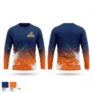 Long Sleeve Performance Shirt, Heritage BOMM Colorguard, Cheer, Teamtime, Team time, sublimation, custom sports apparel, team uniforms, spirit wear, spiritwear, sports uniforms, custom shirts, team store, custom team store, fundraiser sports, apparel fundraiser